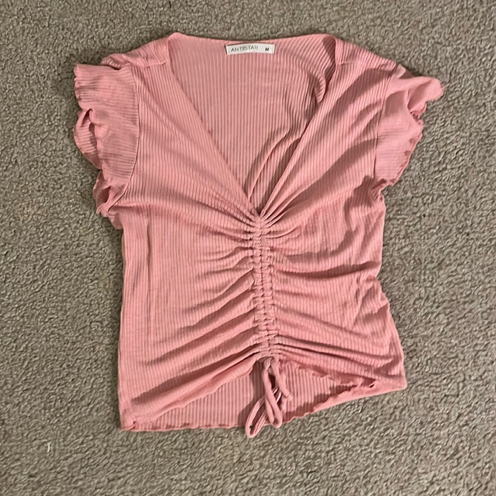 Anti star Pink crop top